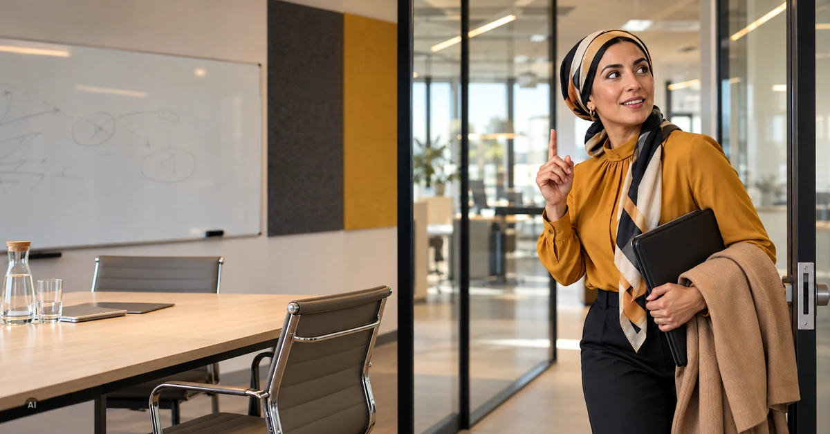 Business coach records an insight immediately after a client conversation