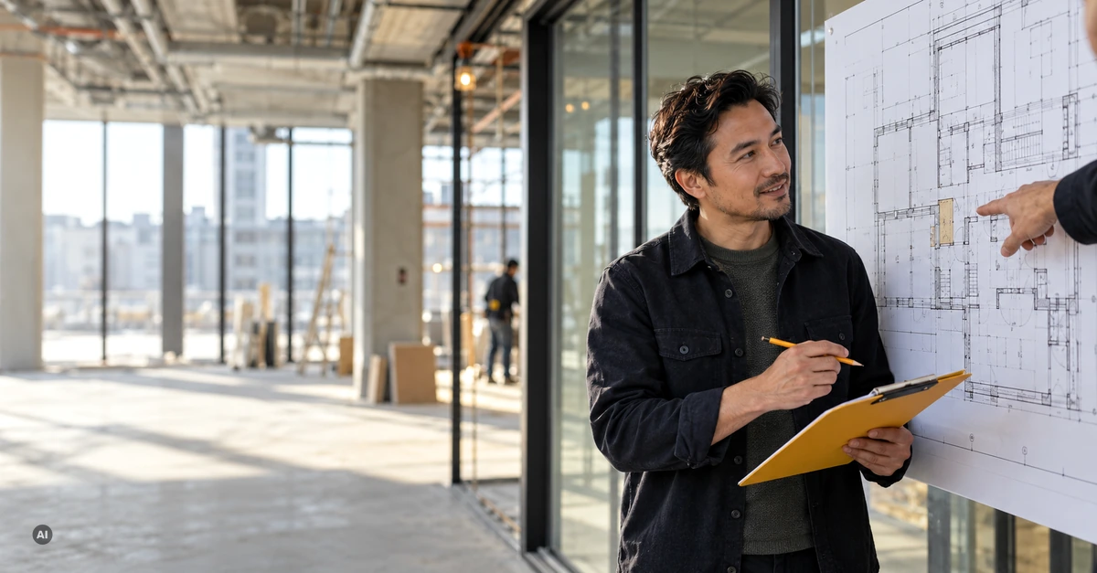 Technical professional records changes clearly during a building project