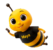 Maya, de Bizzi-B AI assistant en mascotte
